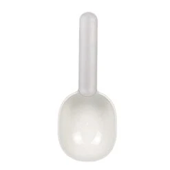 JOZZY Dog Bowls Pet Feeding Shovel Cat Food Shovel Large Capacity Thickening Cat And Dog Spoon Plastic Shovel Pet Feeder (Color : White)