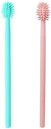 Soft Cat Toothbrush With 360-degree Head | Safe, Effective And Deep Pet Teeth Cleaning | Brush Away Bad Breath | Food Grade Silicone (2 Pack, Mint Green, Rose Pink) 11 Soft Cat Toothbrush With 360-degree Head | Safe, Effective And Deep Pet Teeth Cleaning | Brush Away Bad Breath | Food Grade Silicone (2 Pack, Mint Green, Rose Pink) - Image 9
