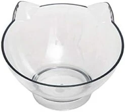 Cat Elevated Bowl With Raised Stand, 15 Degree Tilted Design Neck Guard Stand Raised Pet Food Water Feeder Bowl For Cats Or Small Dogs -Pet Products Shop 3104719dwdL. AC