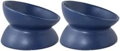 GENERIC PAILUOMU Ceramic Raised Cat Bowl, Set 2 Tilted Elevated Pet Food And Water Bowls, Stress Free Cat Dog Feeder Dish, Suitable For Small, Medium Cats And Dogs,Yellow -Pet Products Shop 311hHm jBL. AC