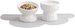 White Ceramic Cat Food And Water Bowl Set ,Cat Food Dish With Stand,Elevated Cat Bowls ,Raised Cat Food Bowls Anti Vomiting,Pet Bowl With Anti Slip Mat,Stress Free For Cats And Small Dogs 11 White Ceramic Cat Food And Water Bowl Set ,Cat Food Dish With Stand,Elevated Cat Bowls ,Raised Cat Food Bowls Anti Vomiting,Pet Bowl With Anti Slip Mat,Stress Free For Cats And Small Dogs -Pet Products Shop 313a7f9Z HL. AC