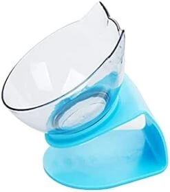 Cat Elevated Bowl With Raised Stand, 15 Degree Tilted Design Neck Guard Stand Raised Pet Food Water Feeder Bowl For Cats Or Small Dogs -Pet Products Shop 317TZeG7WwL. AC