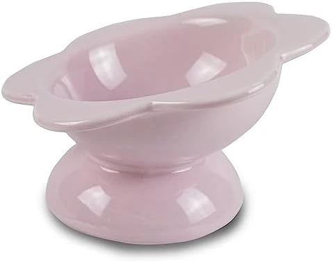 Ceramic Raised Cat Food Bowl, Tilted Flower Shaped Food Or Water Bowl For Cats And Small Dogs, Anti Vomiting Pet Feeder Dish Whisker Fatigue Cat Bowl, Butter Yellow 9 Ceramic Raised Cat Food Bowl, Tilted Flower Shaped Food Or Water Bowl For Cats And Small Dogs, Anti Vomiting Pet Feeder Dish Whisker Fatigue Cat Bowl, Butter Yellow - Image 7