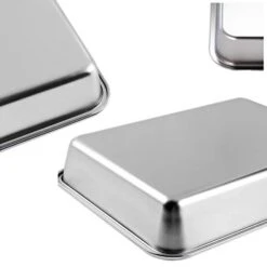 KUNWU Stainless Steel Pan 28"x20"x4" For Food, Cat, Dog & Rabbit Pet Litter Box, Corrosion Resistant Easy Clean No Residue Build Up Never Absorbs Odor Stains Rusts Durable Pan (XXL (28"x20"), 4" Deep) -Pet Products Shop 31AsXLBRZAL