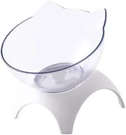 Cat Elevated Bowl With Raised Stand, 15 Degree Tilted Design Neck Guard Stand Raised Pet Food Water Feeder Bowl For Cats Or Small Dogs -Pet Products Shop 31BCSizGlpL. AC