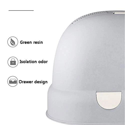 KIZQYN Pet Toilet Cat Litter Bowl Full Closed Drawer Cat Food Cat Toilet Large Cat Sand Bowl Anti-Splashing Cat Pot Pot Pull Deodorant Cat Litter Box (Color : Gray) 5 KIZQYN Pet Toilet Cat Litter Bowl Full Closed Drawer Cat Food Cat Toilet Large Cat Sand Bowl Anti-Splashing Cat Pot Pot Pull Deodorant Cat Litter Box (Color : Gray) - Image 3