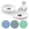 Dorakitten Ceramic Cat Food Plates: Cat Wet Food Bowls Cat Feeding Wide Bowls To Stress Relief Of Whisker Fatigue Cat Dishes, Shallow Bowls For Kittens And Small Animals With Non-Slip Mat2 1 Dorakitten Ceramic Cat Food Plates: Cat Wet Food Bowls Cat Feeding Wide Bowls To Stress Relief Of Whisker Fatigue Cat Dishes, Shallow Bowls For Kittens And Small Animals With Non-Slip Mat2 -Pet Products Shop 31CFGPpWvlL