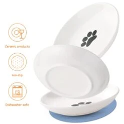 Dorakitten Ceramic Cat Food Plates: Cat Wet Food Bowls Cat Feeding Wide Bowls To Stress Relief Of Whisker Fatigue Cat Dishes, Shallow Bowls For Kittens And Small Animals With Non-Slip Mat2 15 Dorakitten Ceramic Cat Food Plates: Cat Wet Food Bowls Cat Feeding Wide Bowls To Stress Relief Of Whisker Fatigue Cat Dishes, Shallow Bowls For Kittens And Small Animals With Non-Slip Mat2 -Pet Products Shop 31FGpIwly5L
