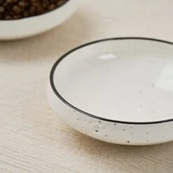 MIKIGEY Ceramic Cat Food Water Bowl Set, 6.3 Inches Wide Shallow Cat Dish, Whisker-Friendly Pet Cat Bowl, Basic Cat Bowl, Black And White Pet Bowl, Pack Of 2 11 MIKIGEY Ceramic Cat Food Water Bowl Set, 6.3 Inches Wide Shallow Cat Dish, Whisker-Friendly Pet Cat Bowl, Basic Cat Bowl, Black And White Pet Bowl, Pack Of 2 -Pet Products Shop 31KfdoFmoXL