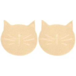 Plastic Bins Plastic Bins Portable Litter Box 2 PCS Cat Litter Mat- Cat Face Shaped Mat Cat Mat Pet Cat Face Shaped Pellet Cat Litter Kitten Litter Box Kitten Litter Box
