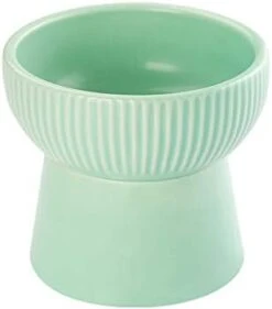 Green Ceramic Raised Cat Bowls, Elevated Food Or Water Bowls, Stress Free, Backflow Prevention, Dishwasher And Microwave Safe, Lead & Cadmium Free 14 Green Ceramic Raised Cat Bowls, Elevated Food Or Water Bowls, Stress Free, Backflow Prevention, Dishwasher And Microwave Safe, Lead & Cadmium Free -Pet Products Shop 31SaHt9KI7L. AC