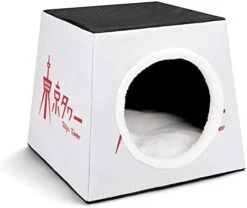 Indoor Cat House Cat Bed Cat Sofa Printed Cat Cube With Small Pillow For Kitty Small Dogs Food Chicken Glove -Pet Products Shop 31XMNZ PgEL. AC