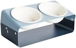 Lkeiyay Ceramic Dog Bowls With Stand - Elevated Raised And Tilted Dog Bowls For Small Dogs,Food And Water Feeding Set -Pet Products Shop 31XlUdQBbRL. AC