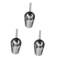 Balacoo 3pcs Stainless Steel Scoop Pet Feeder Dog Treat Scoop Pet Feeding Scoop Stainless Ice Scoop Cat Food Scoop Stainless Steel Shovel Durable Dog Food Spoon Feed The Cat Ice Spoon