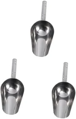 Balacoo 3pcs Stainless Steel Scoop Pet Feeder Dog Treat Scoop Pet Feeding Scoop Stainless Ice Scoop Cat Food Scoop Stainless Steel Shovel Durable Dog Food Spoon Feed The Cat Ice Spoon -Pet Products Shop 31ZWEznnppL. AC