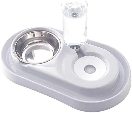 Double Dog Cat Bowls, Raised Pets Water And Food Bowl Set With Automatic Water Dispenser Bottle Detachable Stainless Steel Bowl No-Spill Pet Feeder For Small Medium Dogs And Cats Puppy Kitten Rabbit 8 Double Dog Cat Bowls, Raised Pets Water And Food Bowl Set With Automatic Water Dispenser Bottle Detachable Stainless Steel Bowl No-Spill Pet Feeder For Small Medium Dogs And Cats Puppy Kitten Rabbit - Image 6