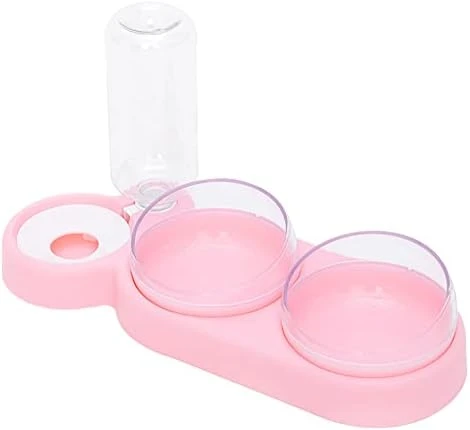 JiangYanus Raised Cat Bowls, 15° Tilted Cat Puppy Food And Water Bowl Set With Automatic Water Dispenser Bottle Cat Dish For Cat Small Medium Dogs (Pink) 8 JiangYanus Raised Cat Bowls, 15° Tilted Cat Puppy Food And Water Bowl Set With Automatic Water Dispenser Bottle Cat Dish For Cat Small Medium Dogs (Pink) - Image 6