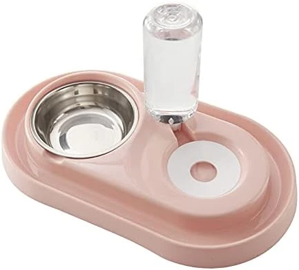 Double Dog Cat Bowls, Raised Pets Water And Food Bowl Set With Automatic Water Dispenser Bottle Detachable Stainless Steel Bowl No-Spill Pet Feeder For Small Medium Dogs And Cats Puppy Kitten Rabbit 9 Double Dog Cat Bowls, Raised Pets Water And Food Bowl Set With Automatic Water Dispenser Bottle Detachable Stainless Steel Bowl No-Spill Pet Feeder For Small Medium Dogs And Cats Puppy Kitten Rabbit - Image 7