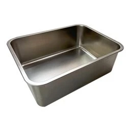 KUNWU Stainless Steel Pan 28"x20"x4" For Food, Cat, Dog & Rabbit Pet Litter Box, Corrosion Resistant Easy Clean No Residue Build Up Never Absorbs Odor Stains Rusts Durable Pan (XXL (28"x20"), 4" Deep) -Pet Products Shop 31fAZf76zeL