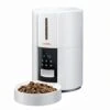 WOPET Automatic Timed Cat Feeder - Cat Dry Food Dispenser 6 Meals Daily With Portion Control, 3L Programable Pet Feeder For Indoor Cats And Small Medium Dogs, Dual Power Supply, 10s Meal Call