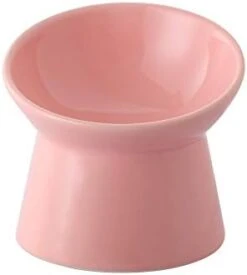 White Small Ceramic Raised Cat Bowls, Tilted Elevated Food Or Water Bowls, Stress Free, Backflow Prevention, Dishwasher And Microwave Safe, Lead & Cadmium Free -Pet Products Shop 31g6nPuW7UL. AC