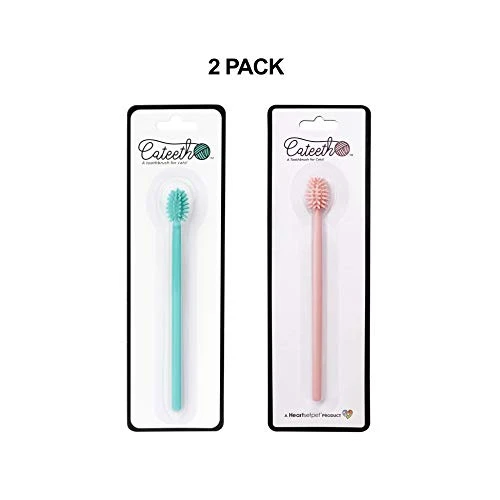 Soft Cat Toothbrush With 360-degree Head | Safe, Effective And Deep Pet Teeth Cleaning | Brush Away Bad Breath | Food Grade Silicone (2 Pack, Mint Green, Rose Pink) 4 Soft Cat Toothbrush With 360-degree Head | Safe, Effective And Deep Pet Teeth Cleaning | Brush Away Bad Breath | Food Grade Silicone (2 Pack, Mint Green, Rose Pink) - Image 2