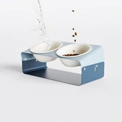 Lkeiyay Ceramic Dog Bowls With Stand - Elevated Raised And Tilted Dog Bowls For Small Dogs,Food And Water Feeding Set -Pet Products Shop 31nhOQxcE9L