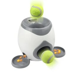 ACULIP Cat Feeder Cat Food Bowl, Tennis Ball Thrower Pet Dog Toys Chewing Accessories Automatic Ball Launcher Dog Throwing Machine Toy Interactive Feeding -Pet Products Shop 31u3MBZ5eXL