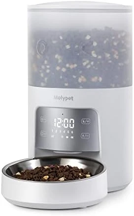 Molypet Automatic Cat Feeders With Timer - 4L Cat Food Dispenser Of 6 Meals With 10S Voice Recorder And Desiccant Bag, Support Dual Power For Cats And Dogs 7 Molypet Automatic Cat Feeders With Timer - 4L Cat Food Dispenser Of 6 Meals With 10S Voice Recorder And Desiccant Bag, Support Dual Power For Cats And Dogs - Image 5