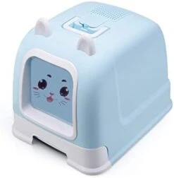 YangYan Cat Litter Plastic Box Cute Pink Closed Training Shorthair Cat Litter Shovel Pet Wc Accessories Large (Color : B) -Pet Products Shop 31umtlTdB8L. AC