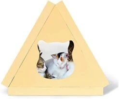 Fhony Corrugated Cat Cardboard Pet House Condo Apartment Pet Catpets Kitties Cat Accessories Box House Cat Scratcher Cat Toys Scratch Cardboards Scratching Pad Scratchy Box,Patrón -Pet Products Shop 31yJ1J82QQL. AC