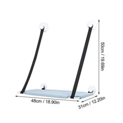 Single Layer Cat Litter Window Plus Velvet Hanging Swing Pet Supplies Cat Sucker Warm Hanging Nest Pet Supplies For Dogs Bed (Black, One Size) -Pet Products Shop 31zPYJmC51L 2