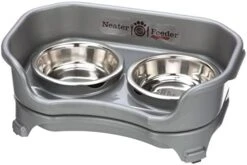 Neater Feeder Express For Cats - Mess Proof Pet Feeder With Stainless Steel Food & Water Bowls - Drip Proof, Non-Tip, And Non-Slip - Cappuccino -Pet Products Shop 41 oy7DUDyL. AC