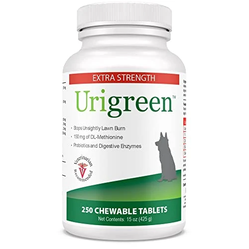 Urigreen Extra Strength Anti-Lawn Burn - DL-Methionine, Vitamins, Biotin, Yucca, And Probiotics - Metabolism Supplement For Dogs - 250 Tablets 3 Urigreen Extra Strength Anti-Lawn Burn - DL-Methionine, Vitamins, Biotin, Yucca, And Probiotics - Metabolism Supplement For Dogs - 250 Tablets