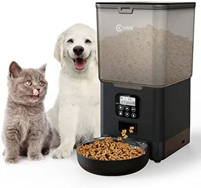 Ciays Automatic Cat Feeders, 5.6L Cat Food Dispenser Up To 20, 4 Meals Per Day, Pet Dry Food Dispenser For Small Medium Cats Dogs, Dual Power Supply & Voice Recorder, Black 6 Ciays Automatic Cat Feeders, 5.6L Cat Food Dispenser Up To 20, 4 Meals Per Day, Pet Dry Food Dispenser For Small Medium Cats Dogs, Dual Power Supply & Voice Recorder, Black - Image 4