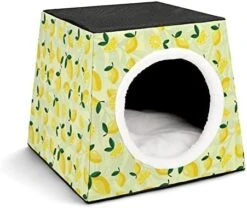 Indoor Cat House Cat Bed Cat Sofa Printed Cat Cube With Small Pillow For Kitty Small Dogs Food Chicken Glove -Pet Products Shop 413M9rT3f9L. AC