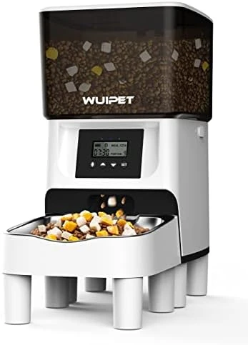 WUIPET Elevated Automatic Cat Feeders - 17 Cups Auto Pet Dry Food Dispenser For Cats And Dogs - Raised Programmable Timed Cat Feeder With Voice Recorder - 4 Meals Per Day And Portion Control 8 WUIPET Elevated Automatic Cat Feeders - 17 Cups Auto Pet Dry Food Dispenser For Cats And Dogs - Raised Programmable Timed Cat Feeder With Voice Recorder - 4 Meals Per Day And Portion Control - Image 6
