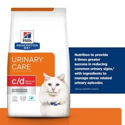 Hill's Prescription Diet C/d Multicare Stress Urinary Care Ocean Fish Flavor Dry Cat Food, Veterinary Diet, 8.5 Lb. Bag -Pet Products Shop 414cjxiBtxL