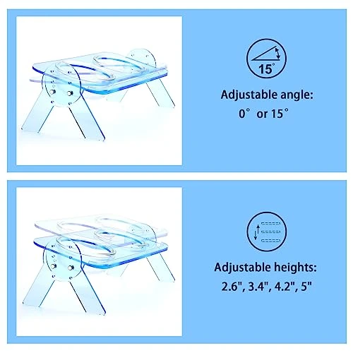 Cat Bowls Elevated For Indoor Cats, Aesthetic Adjustable Raised Cat Bowl With Stand For Kitten, Adult Cats, Senior Cats 3 Cat Bowls Elevated For Indoor Cats, Aesthetic Adjustable Raised Cat Bowl With Stand For Kitten, Adult Cats, Senior Cats