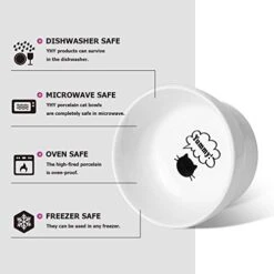 Y YHY Cat Bowl, 15 Ounce Cat Water Bowl, Raised Ceramic Cat Food Bowl, Elevated Cat Dog Dish No Spill, Pet Bowls For Cats Or Small Dogs, Anti Vomiting, Measurable, White -Pet Products Shop 415QDkL2N7L