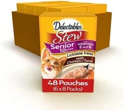 Hartz Delectables Stew Senior Lickable Wet Cat Treats, Multiple Flavors 1.4 Ounce (Pack Of 12) -Pet Products Shop 415RkQKgHcL. AC