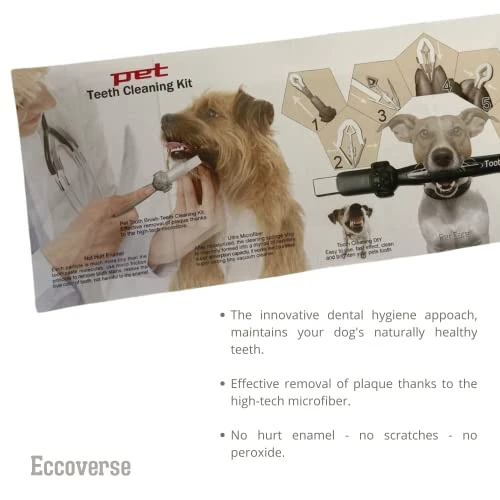 GENERIC ECCOVERSE PET Cleaning KIT For Dog's Teeth Cleaning Pets Dental Care Harmless Cleaning Kit Pets Oral Health Eco-Friendly, White (PTB24) 4 GENERIC ECCOVERSE PET Cleaning KIT For Dog's Teeth Cleaning Pets Dental Care Harmless Cleaning Kit Pets Oral Health Eco-Friendly, White (PTB24) - Image 2