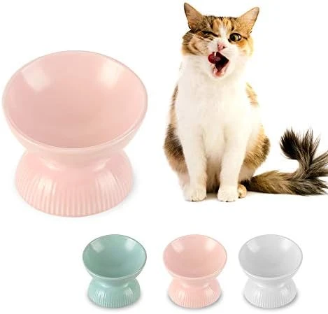 Raised Cat Food Bowls Ceramic - Tilted Elevated Cat Bowls Anti Vomiting - 4.9 In Small Cat Bowl For Dry Wet Food - Stress Free Shallow Cat Feeding Bowls For Whisker Fatigue - Dishwasher Safe - 4oz 8 Raised Cat Food Bowls Ceramic - Tilted Elevated Cat Bowls Anti Vomiting - 4.9 In Small Cat Bowl For Dry Wet Food - Stress Free Shallow Cat Feeding Bowls For Whisker Fatigue - Dishwasher Safe - 4oz - Image 6