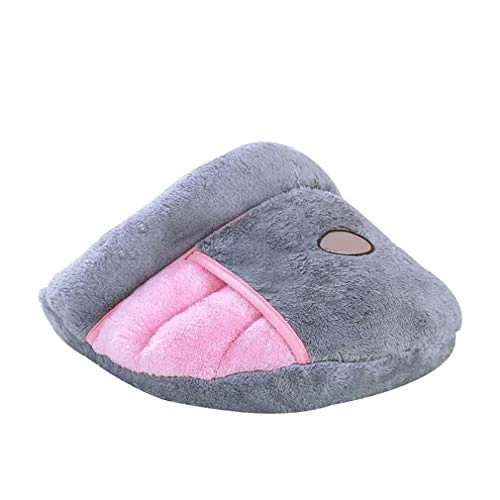 Hynsin Pet Cat Dog House Kennel Plush Cotton Puppy Cave Sleeping Bed Soft Mat Pad Warm Nest Winter Warm Cozy Bed For Pet Cat Dog Gray M 7 Hynsin Pet Cat Dog House Kennel Plush Cotton Puppy Cave Sleeping Bed Soft Mat Pad Warm Nest Winter Warm Cozy Bed For Pet Cat Dog Gray M - Image 5
