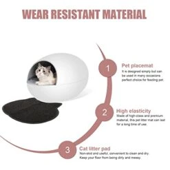 LUOZZY 2Pcs Cat Litter Mats PVC Kitten Litter Mats Pet Cat Litter Pads Pet Dish Place Mats (Black, Dark Gray) 6 LUOZZY 2Pcs Cat Litter Mats PVC Kitten Litter Mats Pet Cat Litter Pads Pet Dish Place Mats (Black, Dark Gray) -Pet Products Shop 418KTfOPD8L 2