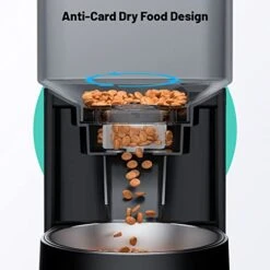 Automatic Cat Feeders, Cat Food Dispenser With Desiccant Bag, 19 Cup Automatic Dog Feeder With Stainless Steel Bowl & Heightening Feet, Easy Set Up To 20 Portions 4 Meals Per Day & 10s Voice Recorder -Pet Products Shop 418jMzGIJML