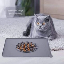 TYUXINSD Beautiful Cat Cushion Silica Gel Waterproof Cat Litter Mat Durable Non Slip Dog Mattress Protect Floor And Carpet Easy Clean Pet Bed Mat For Kittens Pink (Color : Gray) -Pet Products Shop 418mL1HEyVL