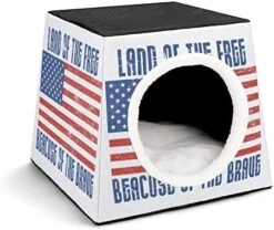 Indoor Cat House Cat Bed Cat Sofa Printed Cat Cube With Small Pillow For Kitty Small Dogs Food Chicken Glove -Pet Products Shop 418oKCwmE3L. AC