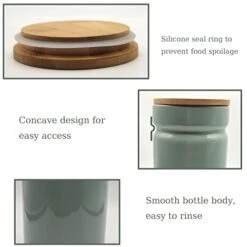 AQARTZA Pet Food Container, 4 X 7 In Ceramic Cat Collection Treat Jar, Dog Food Storage Canister For Hamster Treat, Rabbit Food, Bird Feed 10 AQARTZA Pet Food Container, 4 X 7 In Ceramic Cat Collection Treat Jar, Dog Food Storage Canister For Hamster Treat, Rabbit Food, Bird Feed -Pet Products Shop 41ADfTt2quL