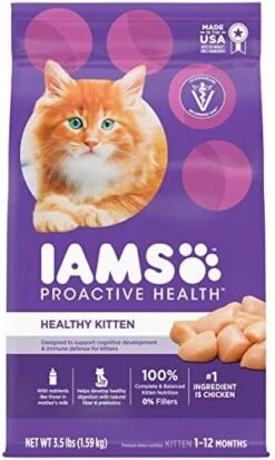 IAMS PROACTIVE HEALTH Healthy Kitten Dry Cat Food With Chicken, 7 Lb. Bag -Pet Products Shop 41AmIq35bqL. AC